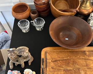 Wooden salad bowl set