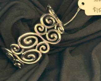 Sterling silver cuff bracelet