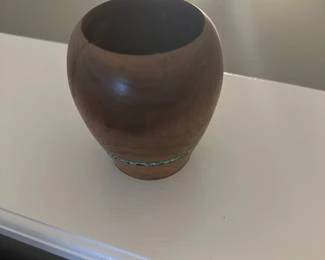 wood carved planter