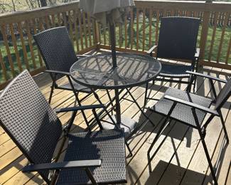 Patio table and 4 chairs