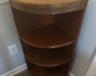 corner wooden shelf