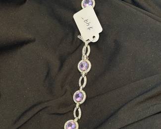 Alexandrite and crystal bracelet