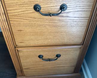 solid wood 2 drawer file cabinet
