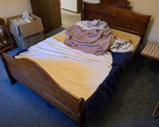 Antique headboard and footboard