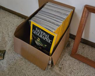 National geographics and picture frame