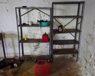 Metal shelves