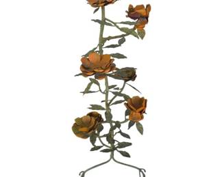 Unique Metal Floral Art Candelabra