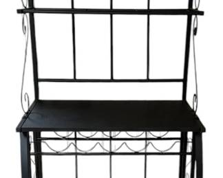 SalonMore 5 Tier Metal Bakers Rack with Wine Rack Kitchen Storage