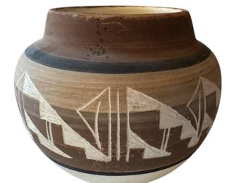 Vintage Navajo Handmade Clay Pot