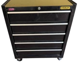 Stanley All Black Locking Rolling Tool Chest with Key