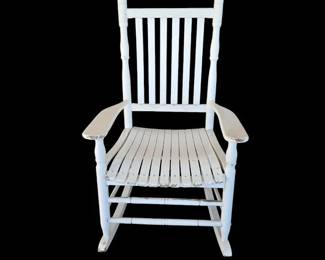 Nice Slat Back Front Porch Rocker