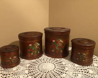 Set of 1960s Bentwood Canisters