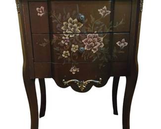 Nice Painted 2 Drawer Side Table