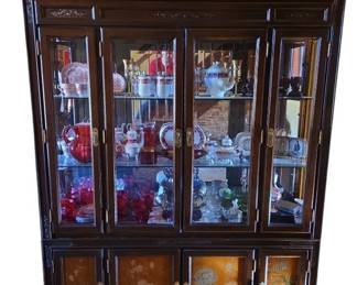 Lovely Asian Style China Cabinet Contents Not Included