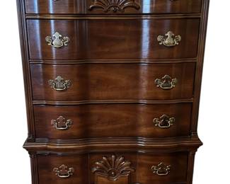 Vintage Bassett 6 Drawer Highboy