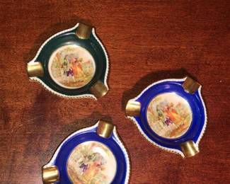 3 Bavarian Petite Ashtrays