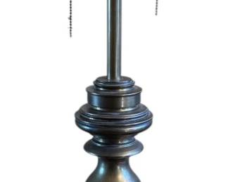 Large Stiffel Brass Lamp with Pull Chain Double Socket