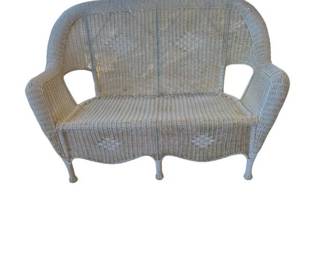 Hampton Bay Resin Wicker Settee