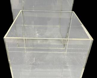 4 Clear Plexiglass Cubes