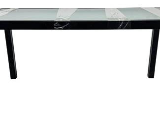 Modern Glass and Metal Coffee Table