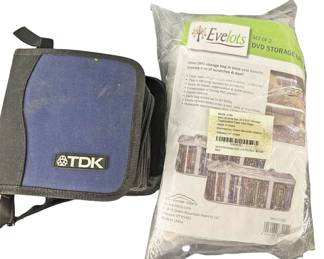 CD Case w Various CDs  DVD Storage Bags