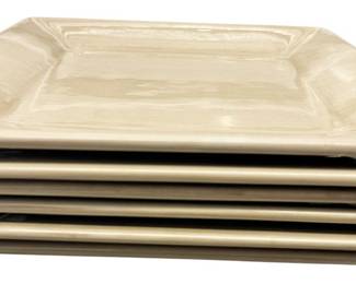 Set of 6 12.5 Inch Square Ceramic Plates