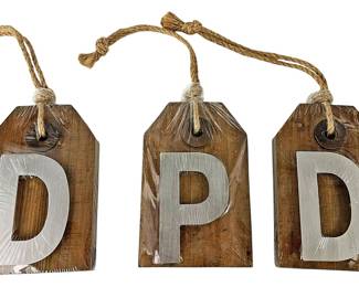 3 Wooden Hanging Plaques