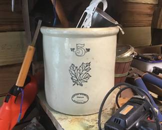 Antique five gallon crock