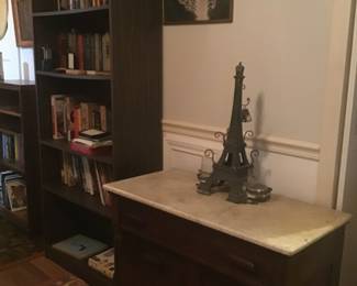 Another marble top, cool metal Eiffel Tower 
