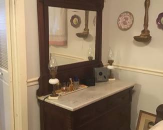 Marble top dresser