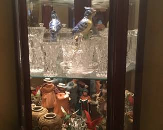 Corner curio cabinet full