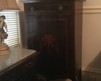 Inlaid Victorian Music Cabinet 