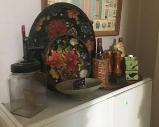 Butter churn, wood ware