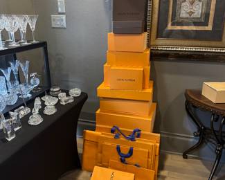 Empty Louis Vuitton Boxes and Bags