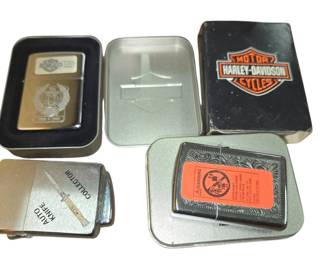 Zippo and various lighters