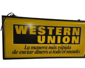 Western Union Lighted sign