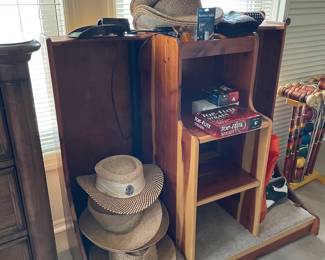 golf bag stand & misc