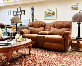 double recliner set with console