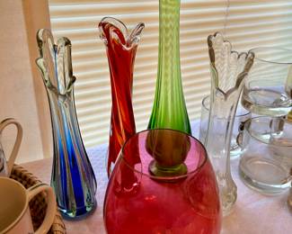blown glass vases