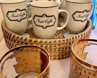 Irish coffee cup set