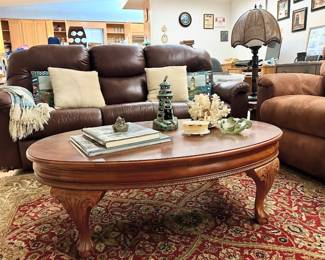 Leather furniture (SOLD), coral and seashells (SOLD