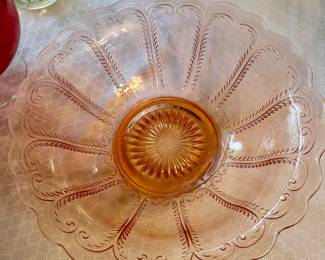 pink depression glass