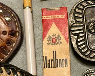 Don’t worry it’s a candy cigarette box… empty