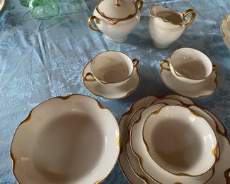 Antique Haviland  France Co, 1902-1930. Silver Anniversary China. 7 Piece Place Setting (12 Sets)