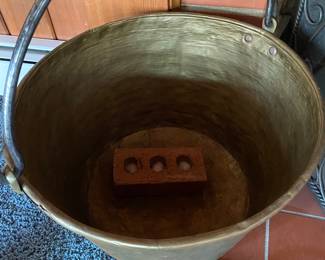 Antique Brass Cauldron