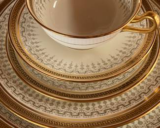 Antique Cauldon China. England, 5 Piece Place Set, Burley & Co, Chicago (12 Place Sets)