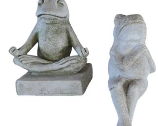 Concrete frogs