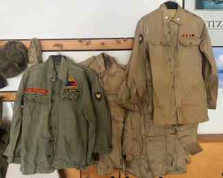 Vintage military uniforms