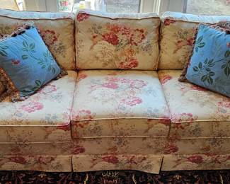 One of two matching couches