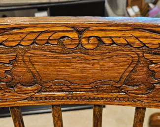 Detail of wood chairs